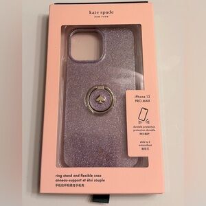 ¡Phone 13 Pro Max Kate Spade lilac glitter phone
cover case